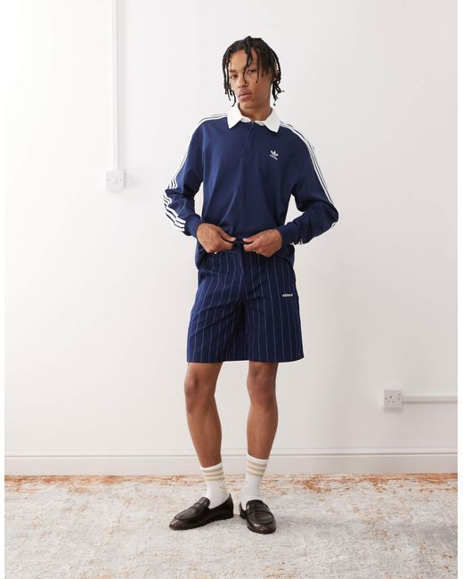 Adidas Originals – adicolor – rugby-polohemd in Blue für Herren