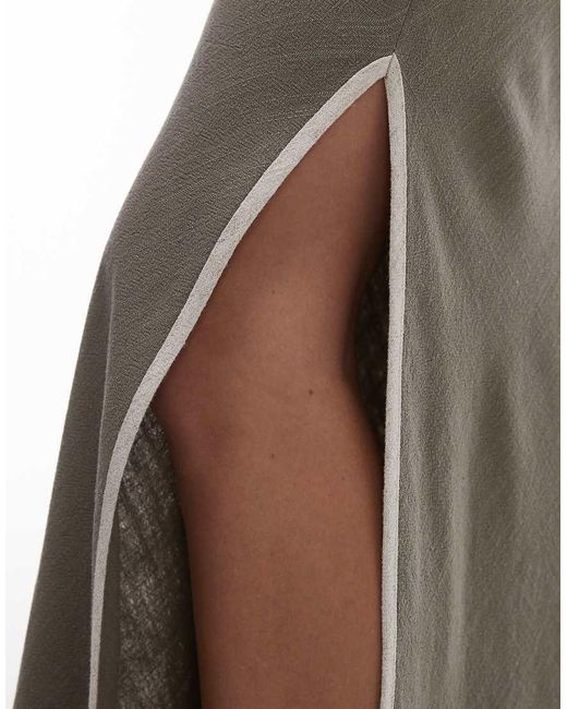 TOPSHOP White Linen Bias Maxi Skirt