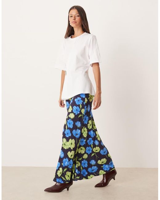 Mango White Midaxi Skirt