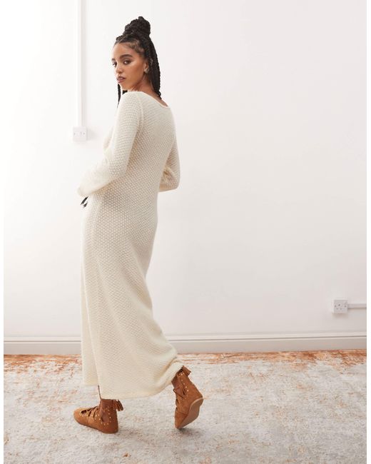 Reclaimed (vintage) Natural – häkel-maxikleid