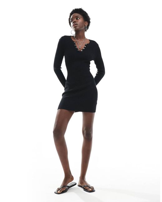 Cotton On Blue Rib Knit Mini Dress
