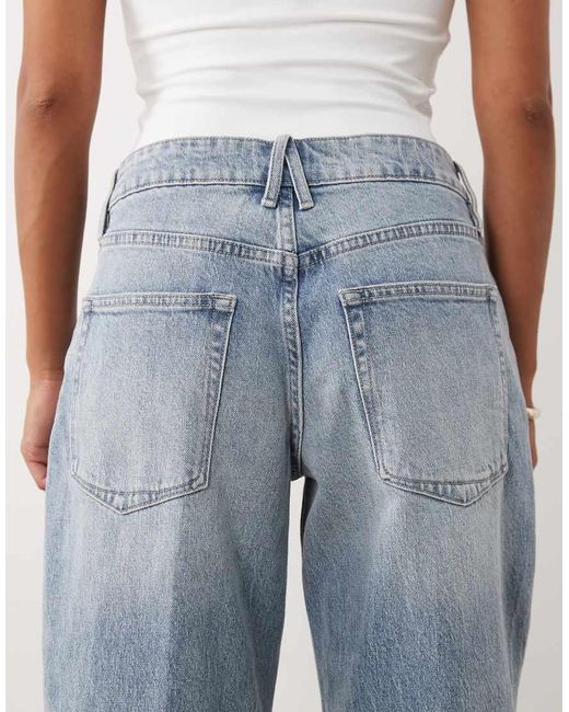 Good American Petite Blue Good 90's High Waist Straight Leg Jeans