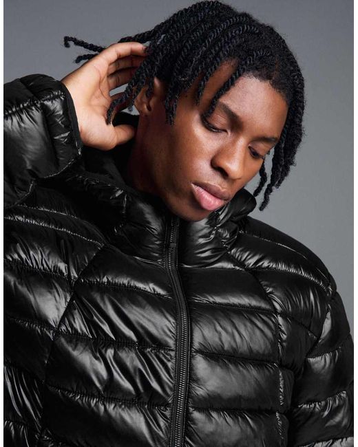 Bershka Gray Ultralight Padded Jacket for men