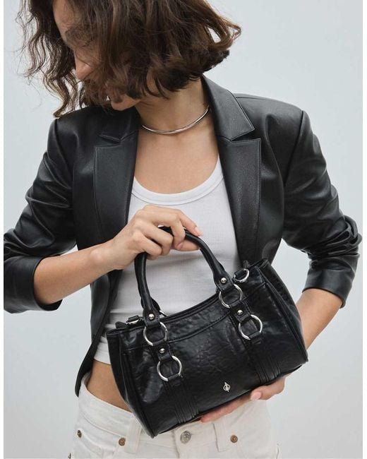 Piccola Borsa Bowling Nera di Stradivarius in Blue