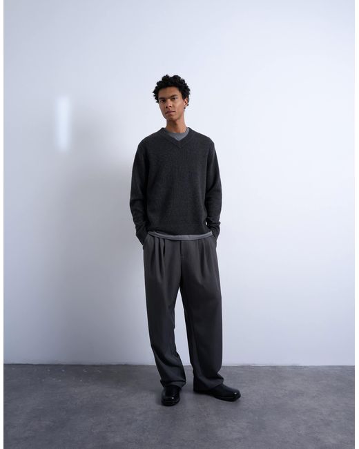 Topman – regular-fit-strickpullover in Blue für Herren