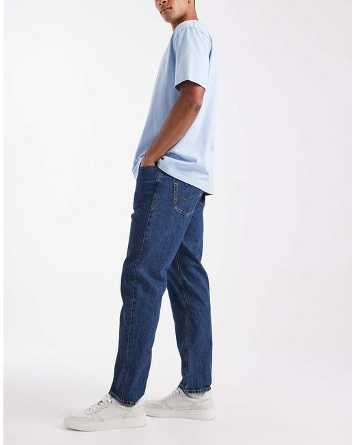 Jack & Jones Blue Chris Straight Jean for men