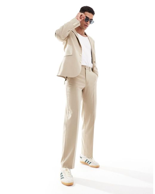 ASOS White Straight Suit Pants for men
