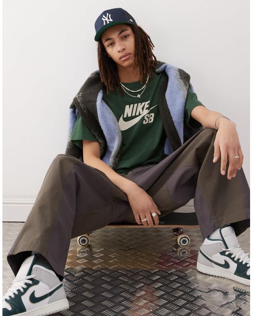 Nike - sb - t-shirt à logo centré Nike pour homme en coloris Green