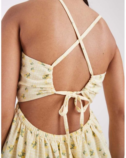 JJXX Natural Linen Mix Maxi Dress With Floral Print