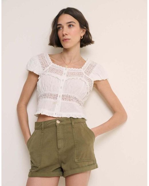 Nobody's Child Brown Utility Pocket Etta Shorts