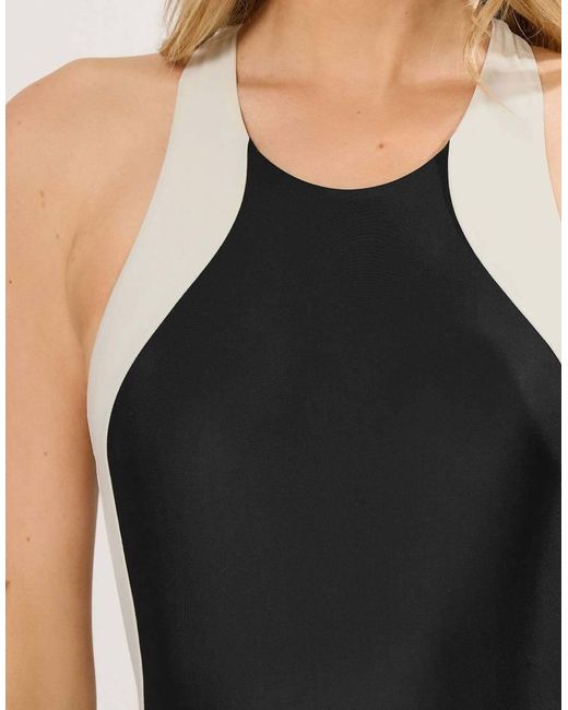 Long Tall Sally Blue Colourblock Sporty Swimsuit