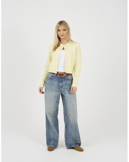 Brave Soul Natural Soft Touch Crew Neck Cardigan
