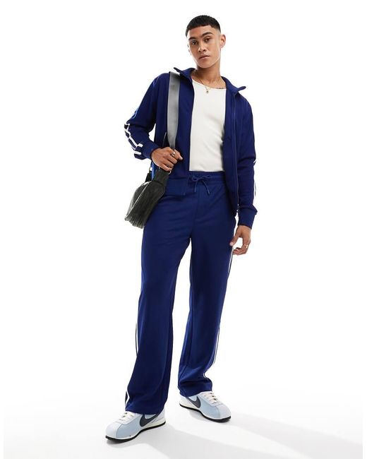 Gant Trainingsjack Met Applicatie-Logo Op De Achterkant En 2 Strepen in het Blue voor heren