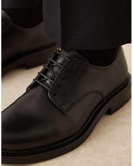 ARKET Black Real Leather Premium Formal Derby Shoes for men