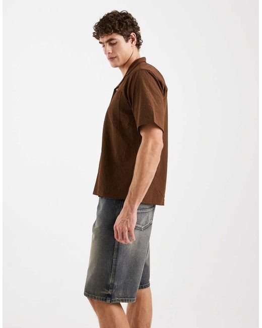 Redefined Rebel Blue Kingston baggy Fit Denim Shorts for men