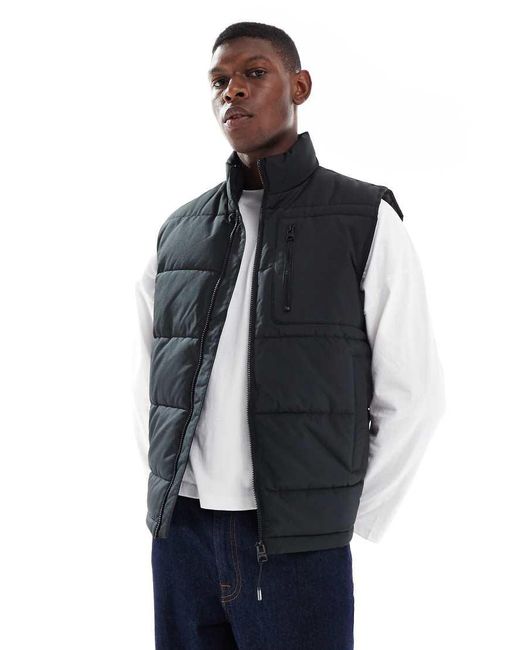 Only & Sons Blue Padded Technical Gilet for men