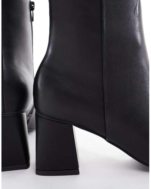 Botines Negros De Tacón Medio Nova De London Rebel de color Blue