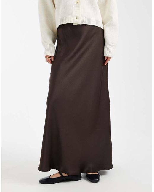 Vero Moda White Satin Maxi Skirt