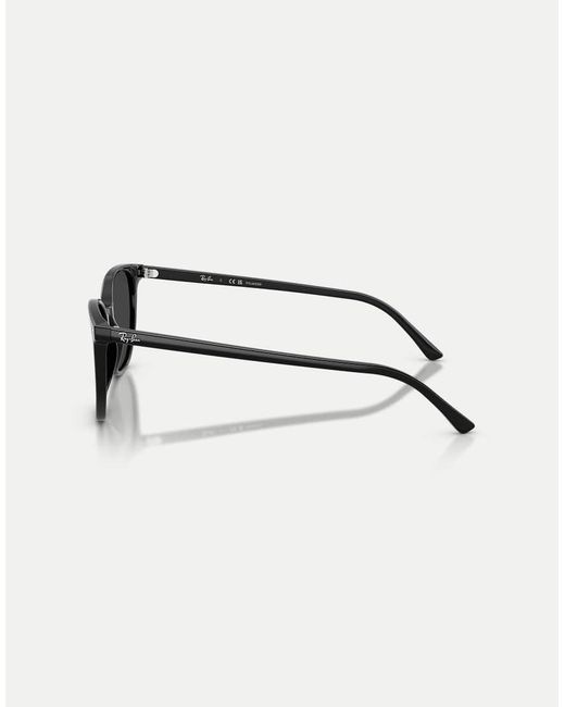 Ray-Ban Black Elliot Square Polarised Sunglasses With Lens