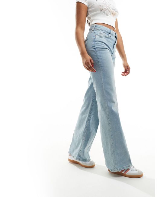 River Island Blue – helle jeans mit weitem bein