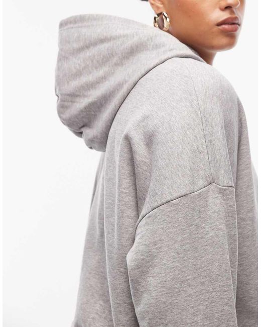 ASOS Gray Asos Design Curve Oversized Brushback Hoodie