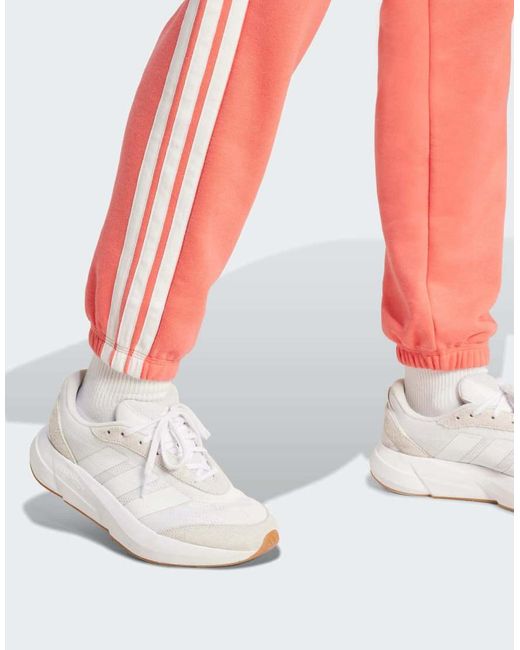 Adidas Originals Pink Essentials 3-Stripes French Terry Cuffed Pants