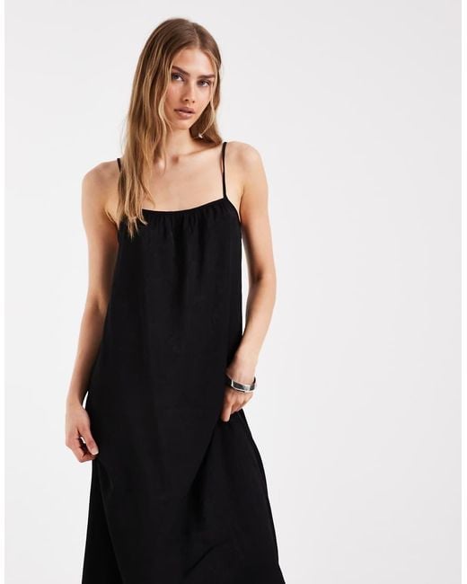 Pieces White Satin Cami Maxi Dress