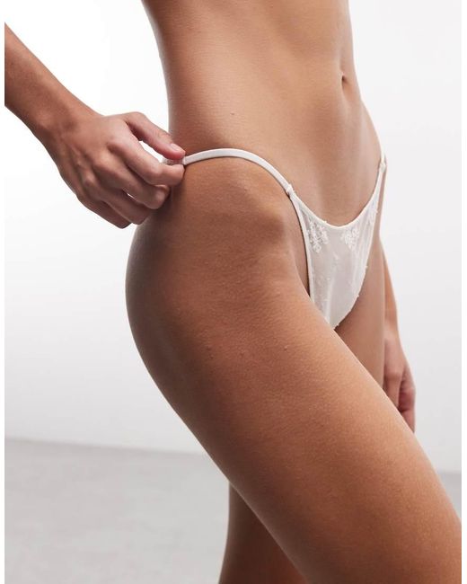 Weekday Brown Lace Tanga Briefs 2-pack