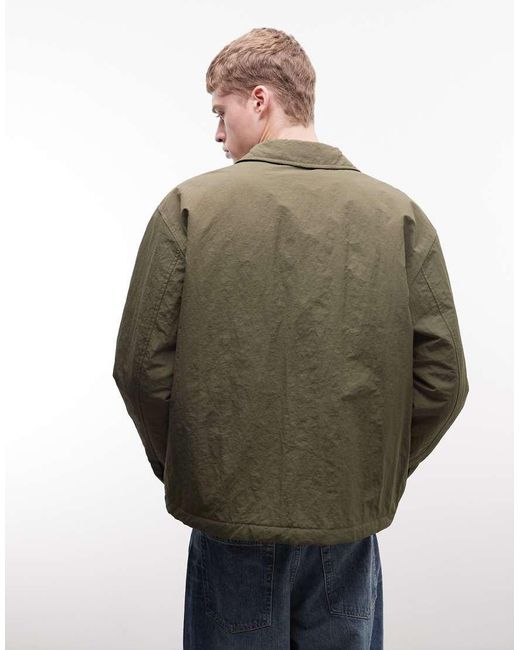 ASOS Green Harrington Jacket for men
