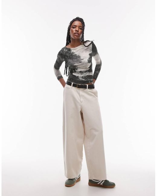 TOPSHOP Multicolor Graphic License National Gallery John Constable The Cornfield Long Sleeve Top