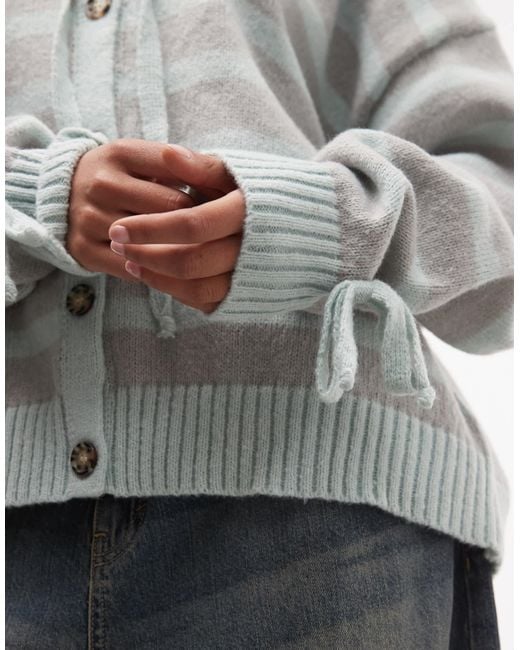 Daisy Street Gray Button Down Hooded Sweater