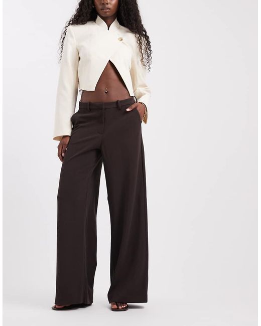 Vero Moda Brown Wide Leg Tailored Trouser