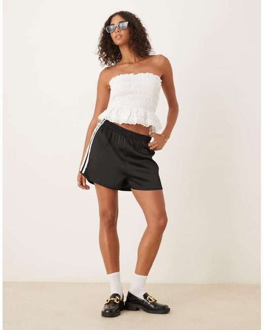 Adidas Originals White Satin Sprinter Shorts