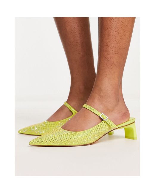 Chaussures ornementées à talon - citron vert Charles & Keith en coloris Yellow