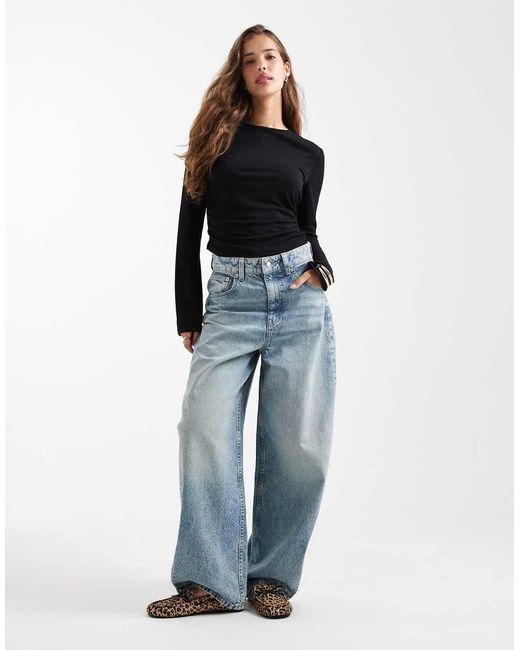 ONLY Black Ruched Detail Textured Top