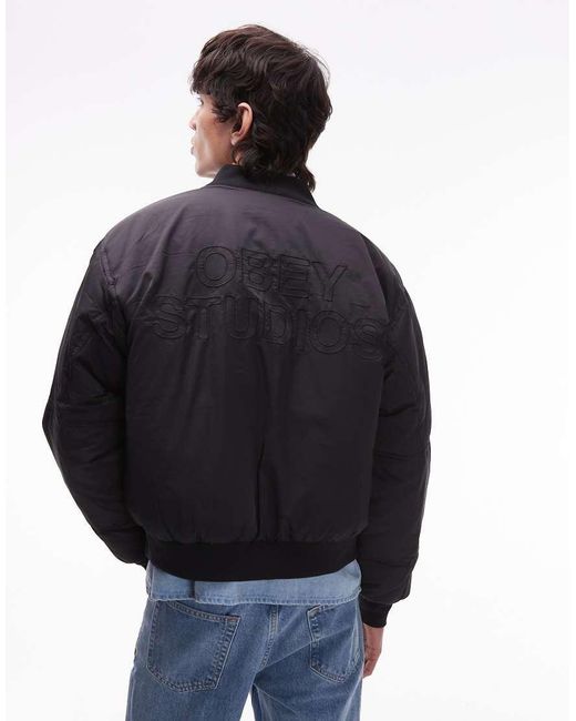 Obey Blue Studios Ma1 Bomber Jacket for men