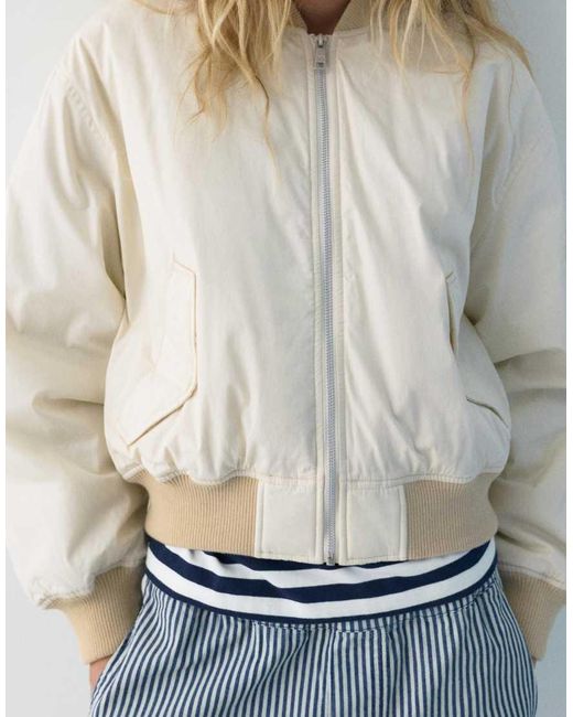 Pull&Bear Bomberjack in het White