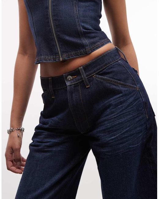 Collusion Blue Denim Capri With Turn Up