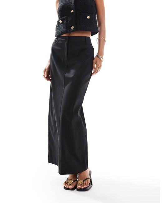 4th & Reckless Black Tailored Maxi Skirt Co-ord