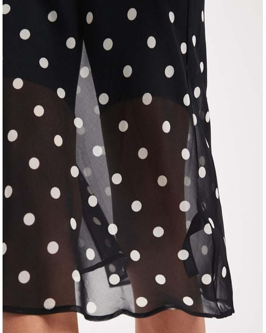 ASOS Black Sheer Midi Skirt