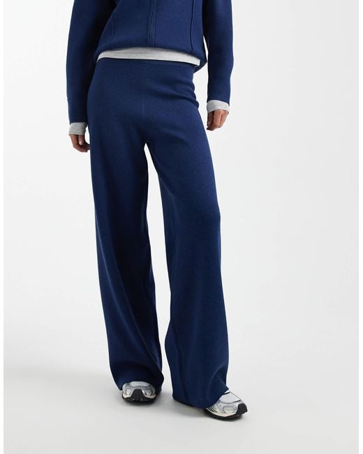 ASOS Blue Structured Wide Leg Pants