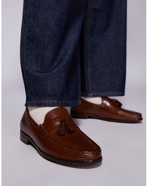 Walk London Blue Tino Tassel Loafers for men