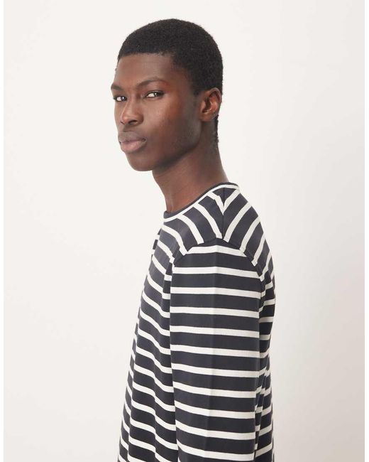 Camiseta A Rayas Blancas Y De Manga Larga De ARKET de hombre de color Blue