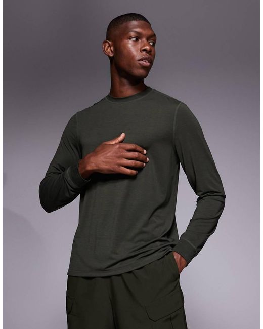 4505 Gray Quick Dry Performance Jersey Long Sleeve Training Top for men