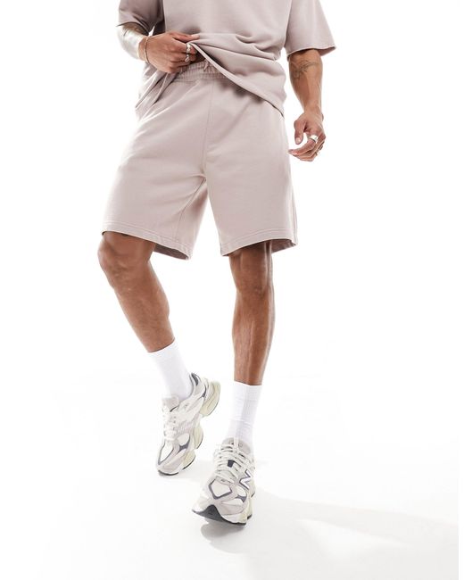 Abercrombie & Fitch – sweat-shorts aus french terry in White für Herren