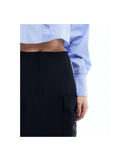 Closet Black A-line Mini Skirt With Pockets
