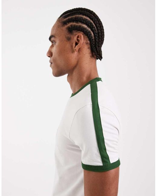 ASOS Gray Muscle Ringer T-shirt With Sao Paulo Graphic for men