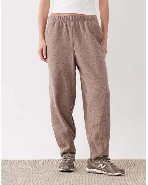 Threadbare Natural Knit Barrel Leg Trackies
