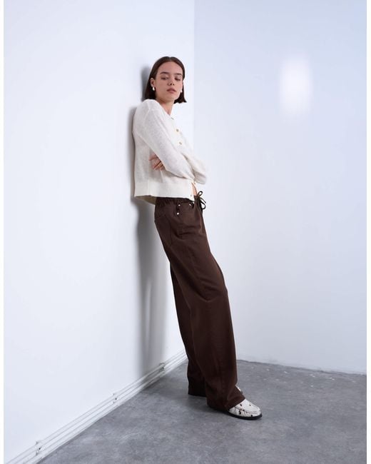 TOPSHOP White Pull On jogger Jean