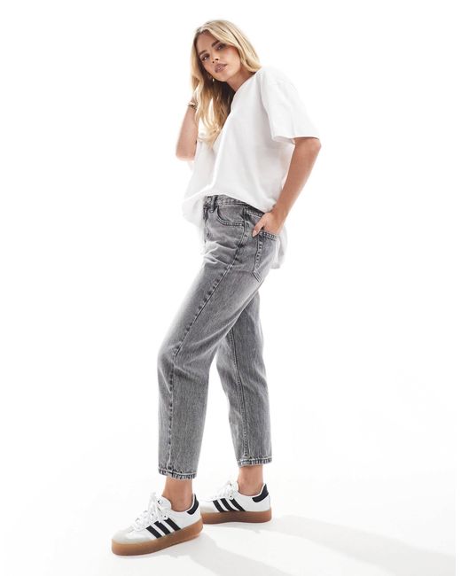 Pull&Bear Blue Petite High Rise Mom Jean